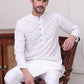 Embroidered Cotton Kurtas ( KO 5099White )