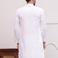 Embroidered Cotton Kurtas ( KO 5099White )