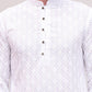 Embroidered Cotton Kurtas ( KO 5099White )
