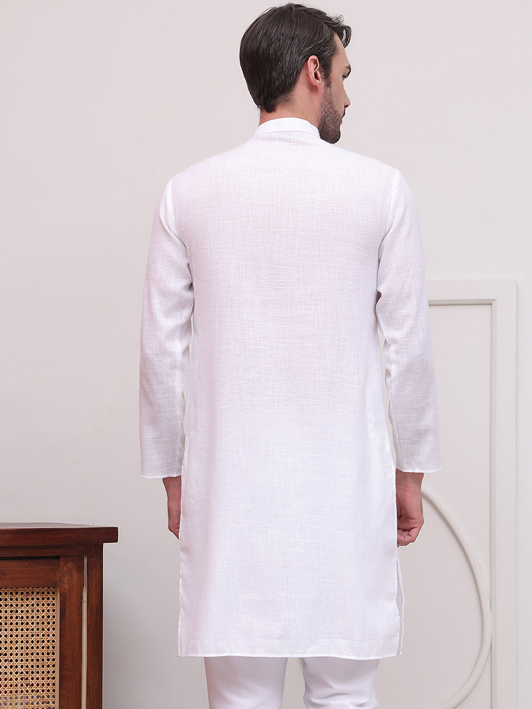 Pure Cotton Solid Kurtas ( KO 5101White )