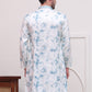 Stone Print With Embroidered kurtas ( KO 5102Sky )