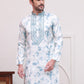 Stone Print With Embroidered kurtas ( KO 5102Sky )