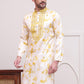 Stone Print With Embroidered kurtas ( KO 5102Yellow )