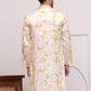 Stone Print With Embroidered kurtas ( KO 5102Yellow )