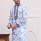 Stone Print With Embroidered kurtas ( KO 5103Blue )