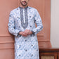 Stone Print With Embroidered kurtas ( KO 5103Blue )