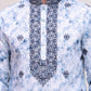 Stone Print With Embroidered kurtas ( KO 5103Blue )