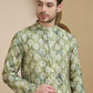 Digital Printed Kurtas for Men ( KO 5104 Green )