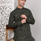 Sequin & Embroidered Kurtas ( KO 5107Olive )