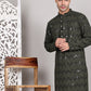 Sequin & Embroidered Kurtas ( KO 5107Olive )
