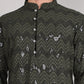 Sequin & Embroidered Kurtas ( KO 5107Olive )