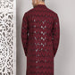 Sequin & Embroidered Kurtas ( KO 5107Wine )