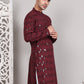Sequin & Embroidered Kurtas ( KO 5107Wine )