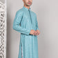 Viscose Sequins and Embroidered Kurtas for Men ( KO 5108Blue )