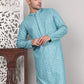 Viscose Sequins and Embroidered Kurtas for Men ( KO 5108Blue )