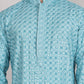 Viscose Sequins and Embroidered Kurtas for Men ( KO 5108Blue )
