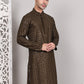 Viscose Sequins and Embroidered Kurtas for Men ( KO 5108Mehndi )
