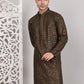 Viscose Sequins and Embroidered Kurtas for Men ( KO 5108Mehndi )