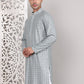 Viscose Sequins and Embroidered Kurtas for Men ( KO 5108Silver )