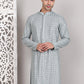Viscose Sequins and Embroidered Kurtas for Men ( KO 5108Silver )