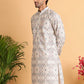 Chikankari Embroidered & Printed Kurtas. ( KO 5109Off-White )