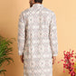 Chikankari Embroidered & Printed Kurtas. ( KO 5109Off-White )