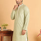 Embroidered Viscose Kurtas For Men ( KO 5110Green )