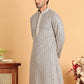 Embroidered Viscose Kurtas For Men ( KO 5110Grey )