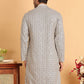 Embroidered Viscose Kurtas For Men ( KO 5110Grey )