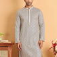 Embroidered Viscose Kurtas For Men ( KO 5110Grey )