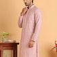 Embroidered Viscose Kurtas For Men ( KO 5110Pink )