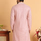 Embroidered Viscose Kurtas For Men ( KO 5110Pink )