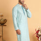 Embroidered Viscose Kurtas For Men ( KO 5110Sky )