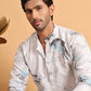 Marble Printed Sequin Cotton Kurtas. ( KO 5112Blue )