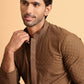 Sequins & Embroidered Viscose Kurtas For Men. ( KO 5113Brown )