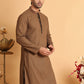 Sequins & Embroidered Viscose Kurtas For Men. ( KO 5113Brown )