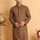 Sequins & Embroidered Viscose Kurtas For Men. ( KO 5113Brown )