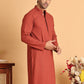 Sequins & Embroidered Viscose Kurtas For Men. ( KO 5113Rust )