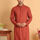 Sequins & Embroidered Viscose Kurtas For Men. ( KO 5113Rust )