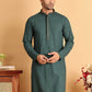 Sequins & Embroidered Viscose Kurtas For Men. ( KO 5113Sea-Green )