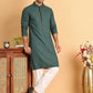 Sequins & Embroidered Viscose Kurtas For Men. ( KO 5113Sea-Green )