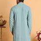 Embroidered & Sequins Straight Kurtas For Men ( KO 5116Blue )