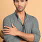 Embroidered & Sequins Straight Kurtas For Men ( KO 5116Grey )