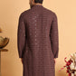 Embroidered & Sequins Straight Kurtas For Men ( KO 5117Coffee ) [FF] [O-19]