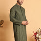 Embroidered Straight Kurtas For Men ( KO 5118Mehndi )