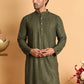 Embroidered Straight Kurtas For Men ( KO 5118Mehndi )