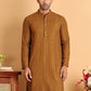 Embroidered Straight Kurtas For Men ( KO 5118Mustard )