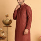 Embroidered Straight Kurtas For Men ( KO 5118Rust ) [FF] [P-19]