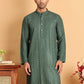 Embroidered Straight Kurtas For Men ( KO 5118Sea-Green )