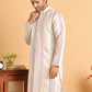 Embroidered Silk Blend Kurtas For Men ( KO 5119Off-White )